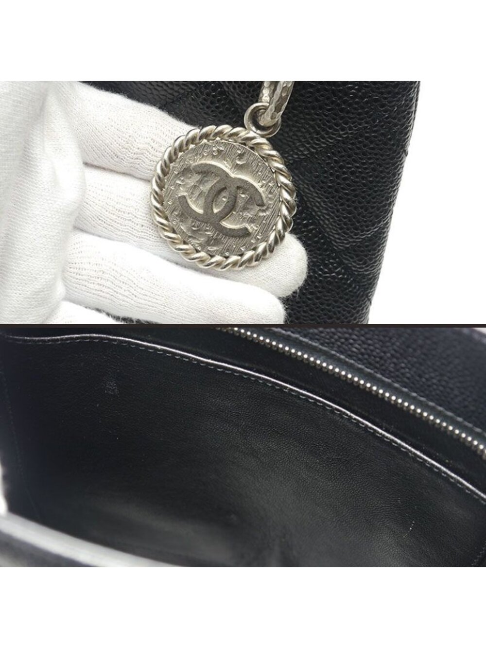 Chanel Medallion Tote Bag Caviar Leather - Picture 6 of 8